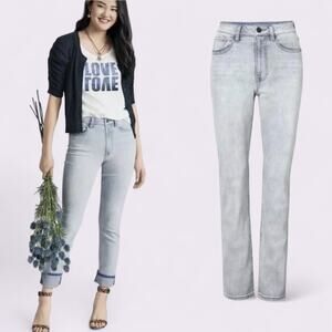 Cabi Higher Straight Denim Jeans Size 4 High Waisted Light Wash #5883